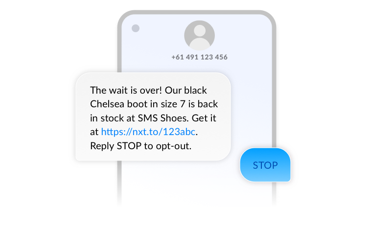 Example of SMS opt out reply